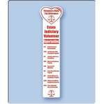 Heart Bookmark with Double Side Lamination - 2" x 8"