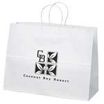 Vogue White Kraft Paper Shopper Bag
