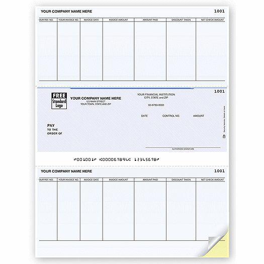 Laser Middle Accounts Payable Check
