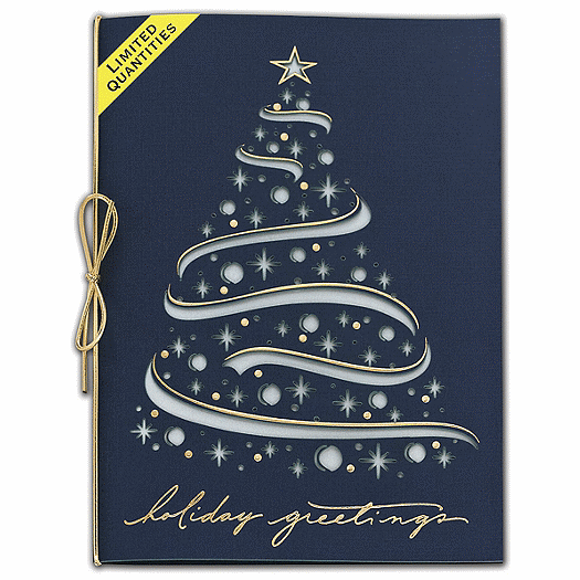 Celestial Tree Laser Cut Christmas Cards