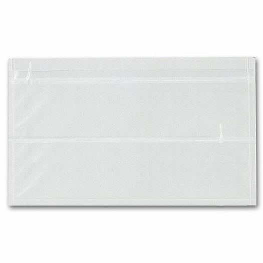 Adhesive Transparent Plastic File Pockets, 9 1/2  x 5 1/4