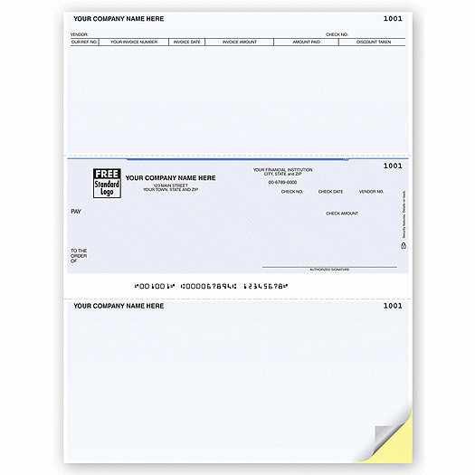 Laser Middle Accounts Payable Check