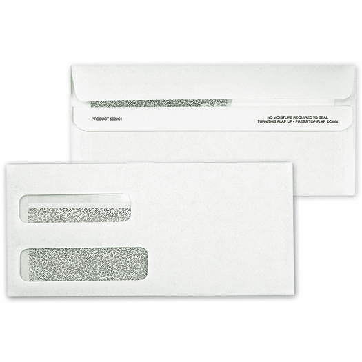 Double Window Confidential Self Seal Envelope