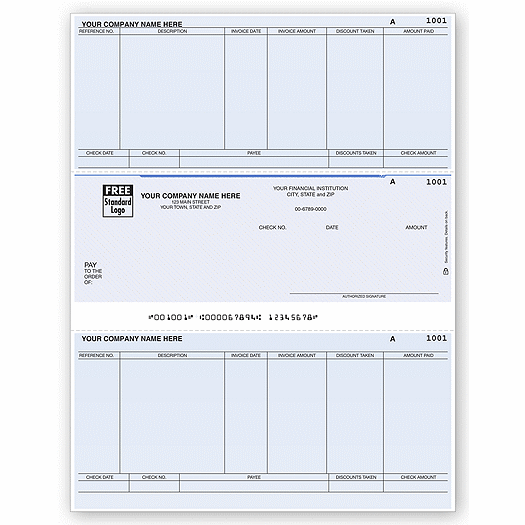 Laser Middle Accounts Payable Check