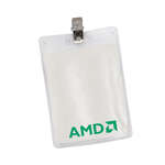 Vertical Vinyl Pouch with Bulldog Clip