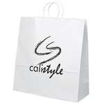 Duke White Kraft Paper Shopper Bag