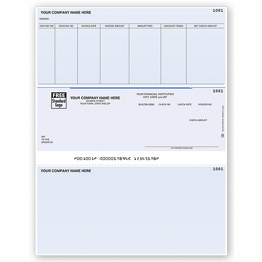 Laser Middle Accounts Payable Check
