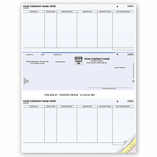 Laser Middle Accounts Payable Check