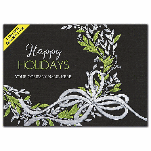 Sweet Green Wreath Holiday Cards