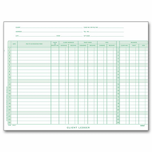 Legal Client Deckled Ledger