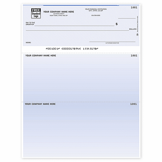 Lined Laser Check, Microsoft Office Accounting Compatible