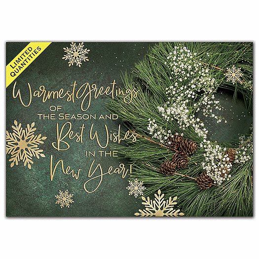 Evergreen Greetings Holiday Cards
