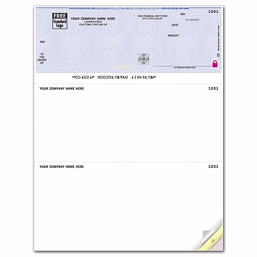 Deluxe High Security Laser Top Check