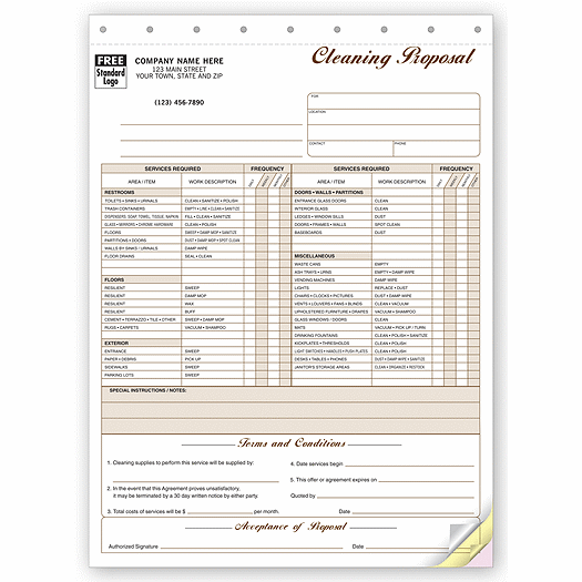 Cleaning Service Proposal with Checklist
