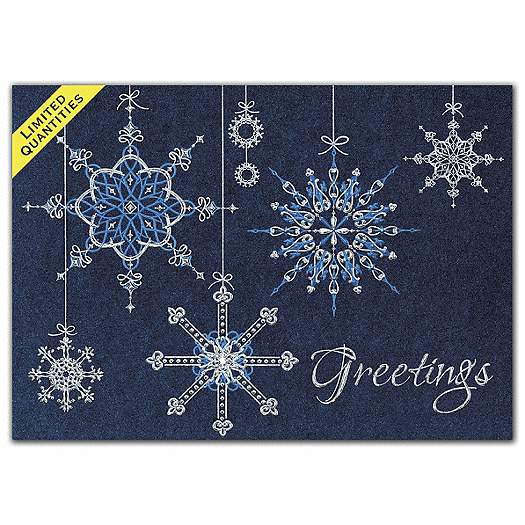 Blue Dazzle Holiday Cards