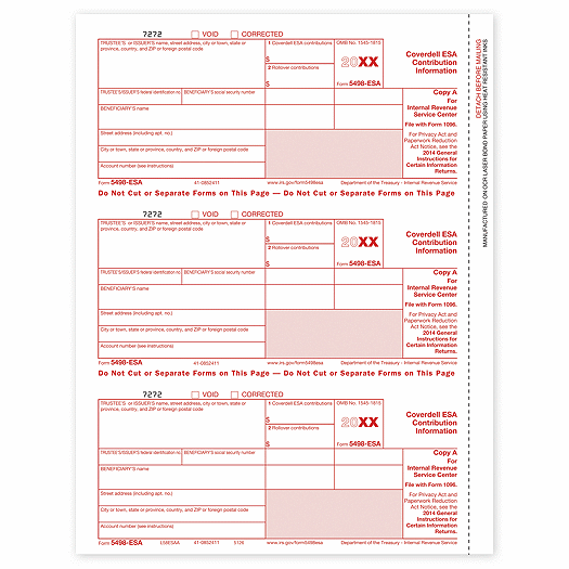 2020 Laser 5498-ESA, Federal Copy A