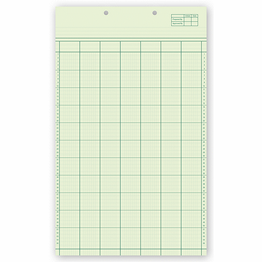 Columnar Work Sheets, 7 Columns