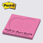 Post-it(R) Printed Notes 3"W x 3"H - 50 Sheets, Neon/Ultra Colors