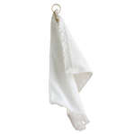 Anvil Fingertip Towel with Grommet - White/Neutral