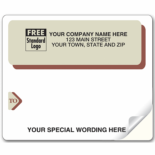 Laser Burg Gray Mail  Label 4 x 3 1/3