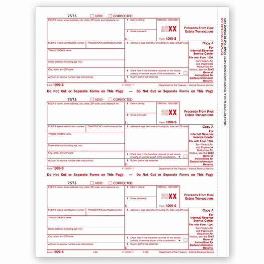 2020 Laser 1099-S, Federal Copy A