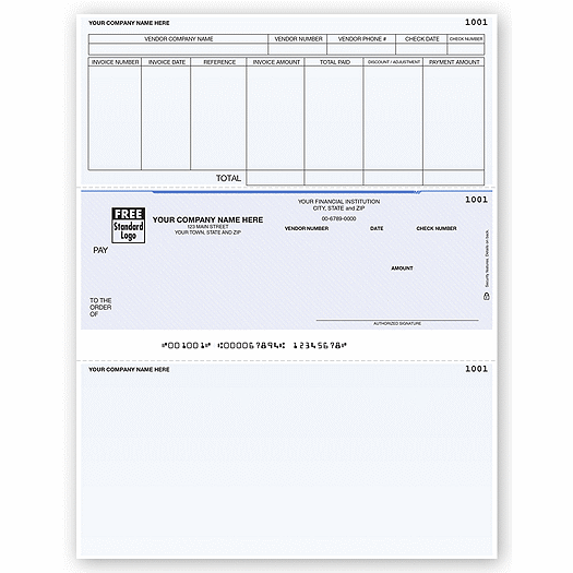 Laser Middle Accounts Payable Check