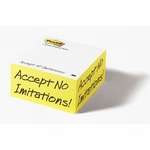 Post-it(R) Printed Notes Half-Cube 4"W x 2"H x 4"D - White