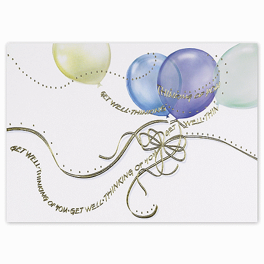 Balloon Wishes Get Well Cards