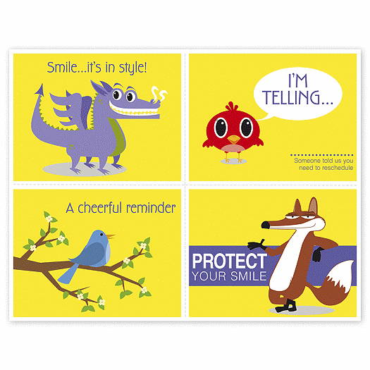 Dental Reminder Card,  Smile It's In Style  Laser Postcard