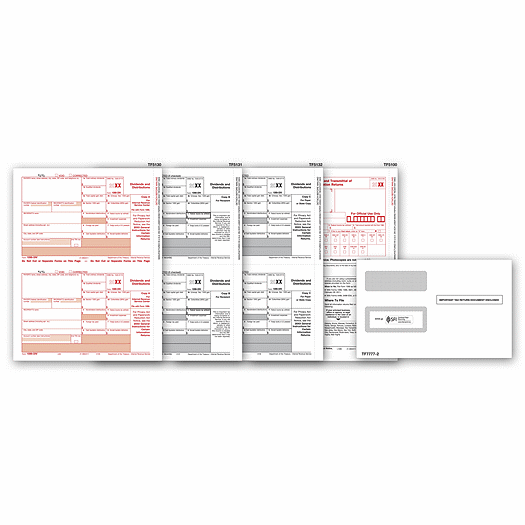 2020 Laser 1099-DIV Income Set & Envelope Kit, 4-part