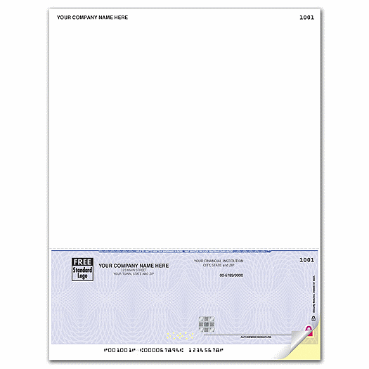 Deluxe High Security Laser Btm P/R Check 7.5 Voucher