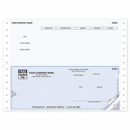 Continuous Bottom Accounts Payable Check