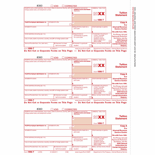 2020 Laser 1098-T, Federal Copy A