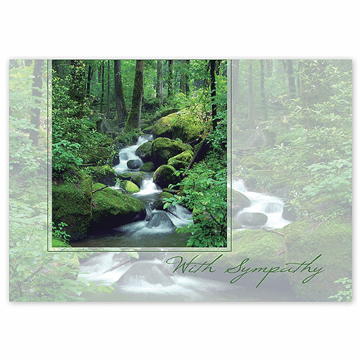 By The Stream Sympathy Cards