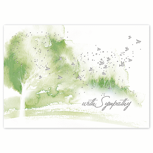 Silver Wings Sympathy Cards
