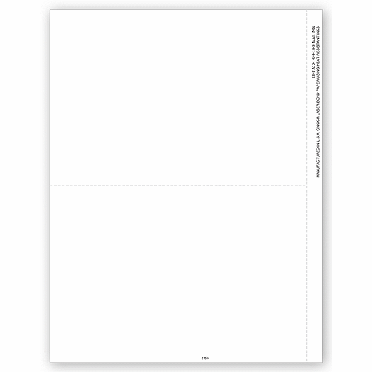 2020 2-Up Blank Laser 1099-MISC Income with Copy B Backer