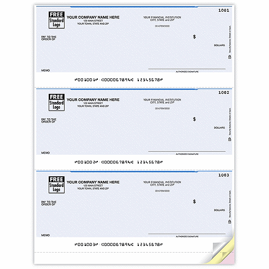 Laser 3-To-Page Checks, Unlined