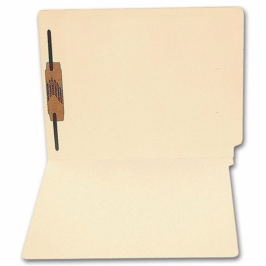 End Tab Full Cut Manila Folder, 14 pt, One Fastener