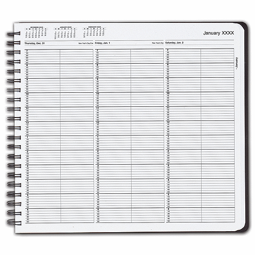 TimeScan 2 Col Wirebound Book - 10 Min, 7am-7pm
