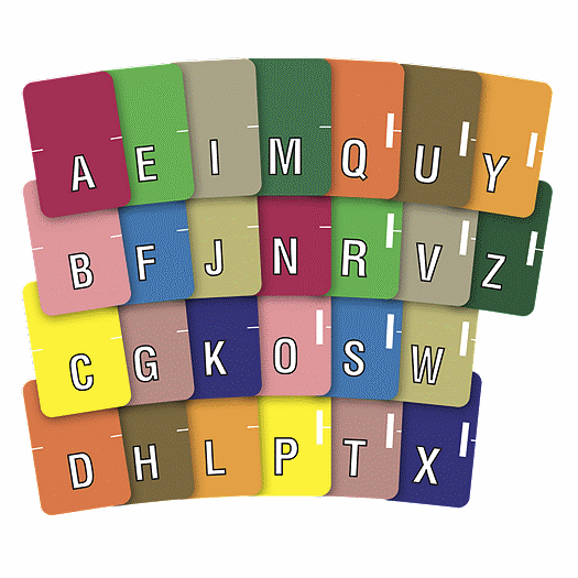 Top Tab Alpha Labels