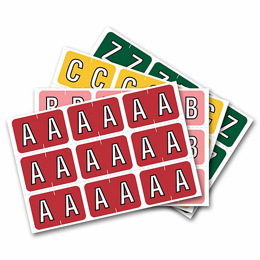 Sycom End Tab Alpha Labels Sheet Refill
