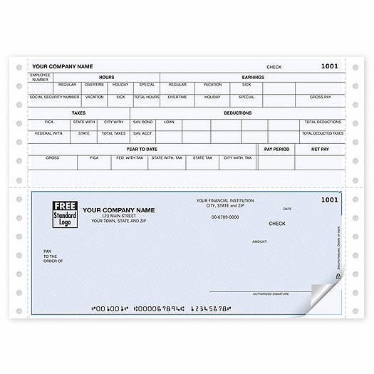 Continuous Bottom Payroll Check