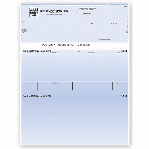 Laser Top Trust Account Checks