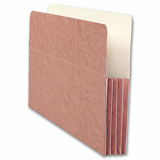 Top Tab Red Wallet File Pocket, Legal Size, 5 1/4  expansion