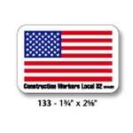 Hard Hat Decal - Rounded Corner Rectangle, 1-3/4