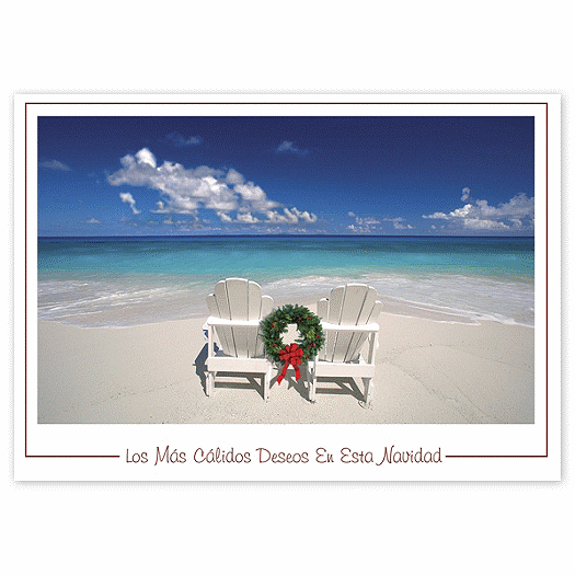 Tarjeta de navidad en espaol  Navidad Playera