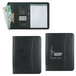 Leather Look 8-1/2" X 11" Zippered Portfolio with Calculator