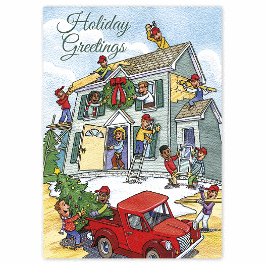 Cheerful Contractors Holiday Cards