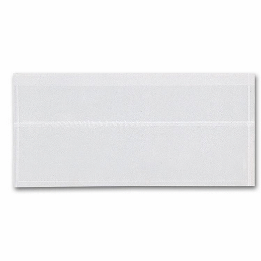 Adhesive Transparent Plastic File Pockets, 7 1/4  x 3 1/4