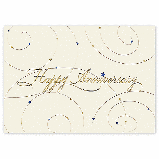 Stars & Swirls Anniversary Cards